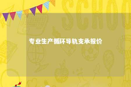 专业生产循环导轨支承报价